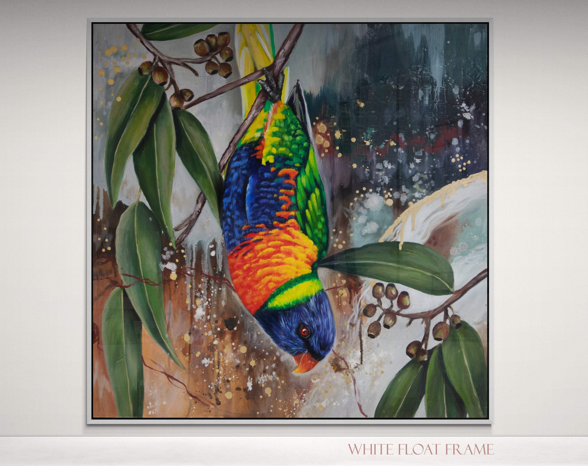 A_little_bit_of_Mischief_White_Float_Frame - KAYCI KAYLA FINE ART