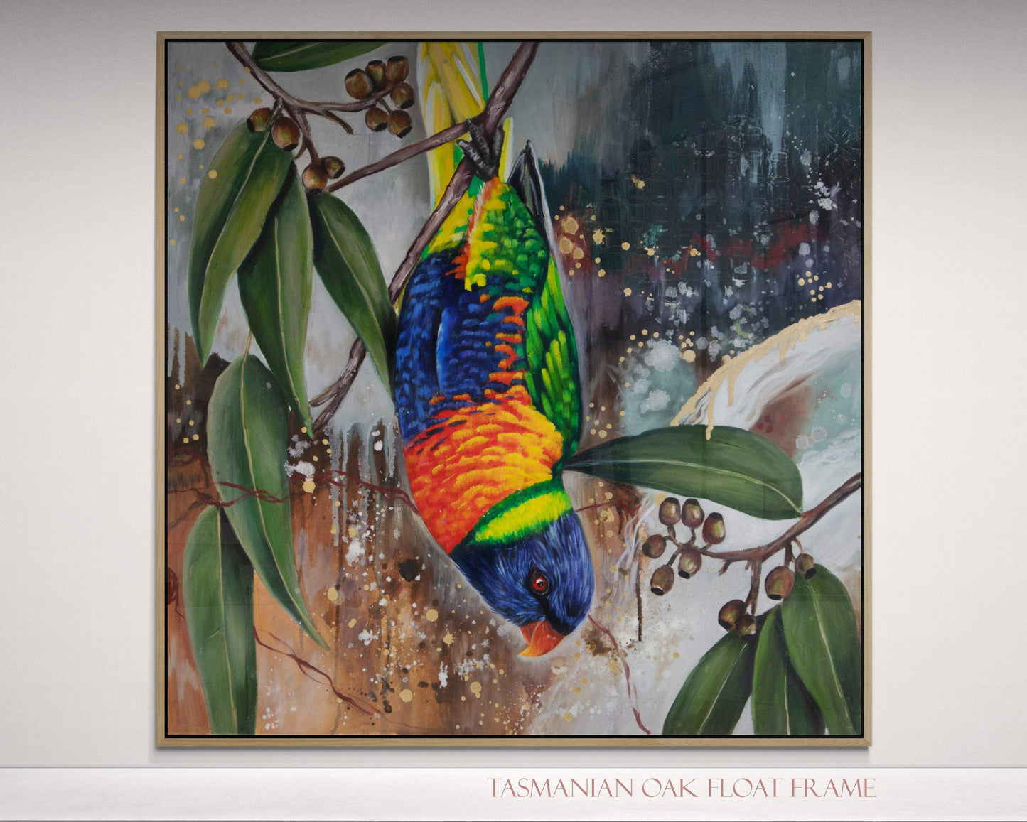 A_little_bit_of_Mischief_tasmanian_oak_float_frame - KAYCI KAYLA FINE ART