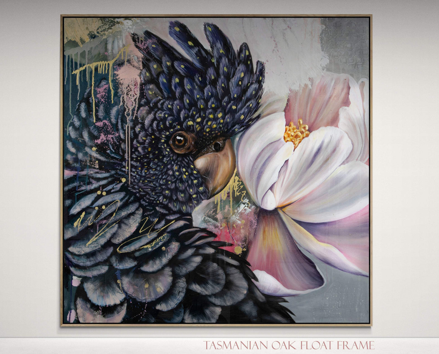 Blush_Ebony_Tasmanian_oak_float_frame - KAYCI KAYLA FINE ART