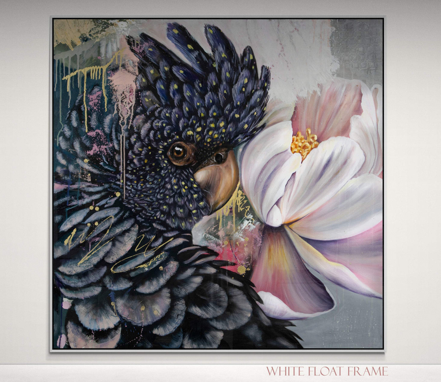 Blush_Ebony_White_float_frame - KAYCI KAYLA FINE ART