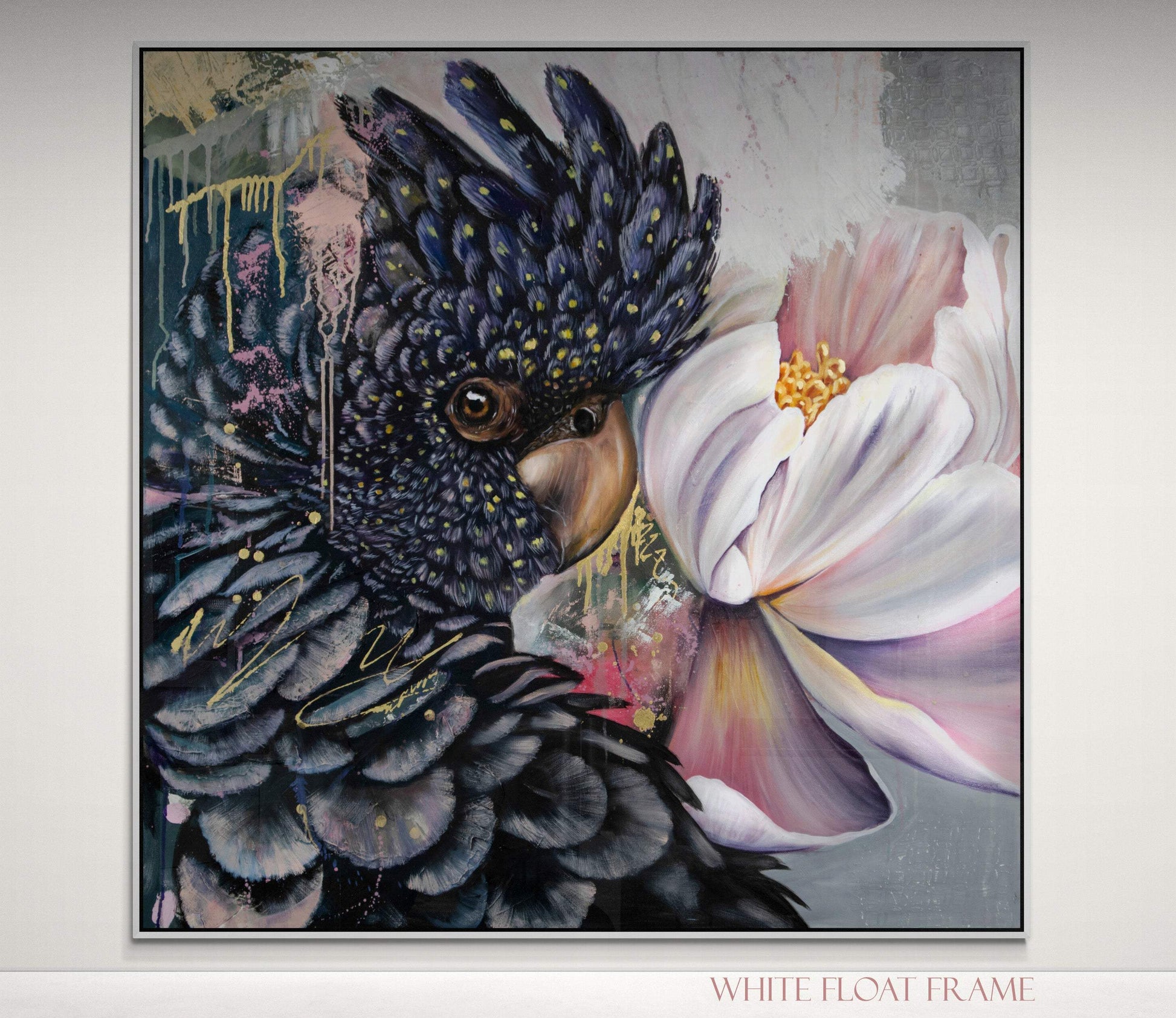 Blush_Ebony_White_float_frame - KAYCI KAYLA FINE ART