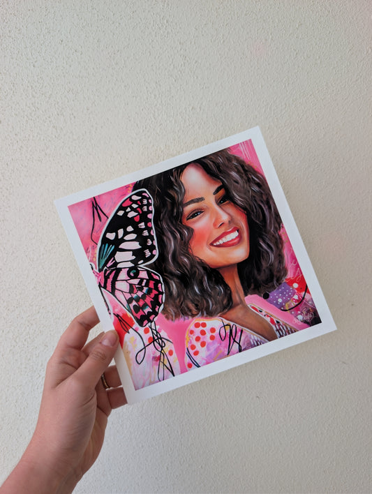 When She Smiles - Fine Art Print (8x8in)